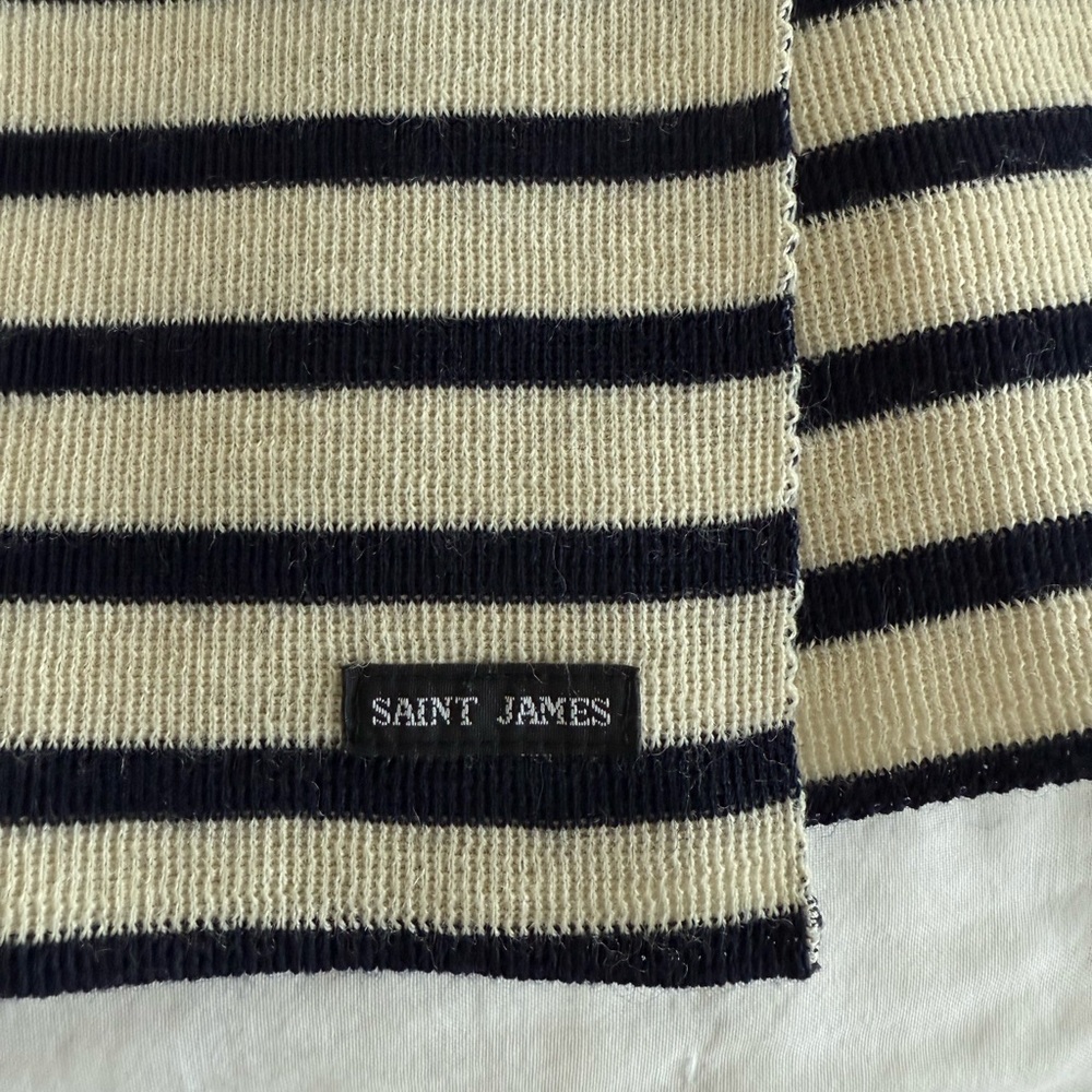 Saint James Striped Knit Scarf